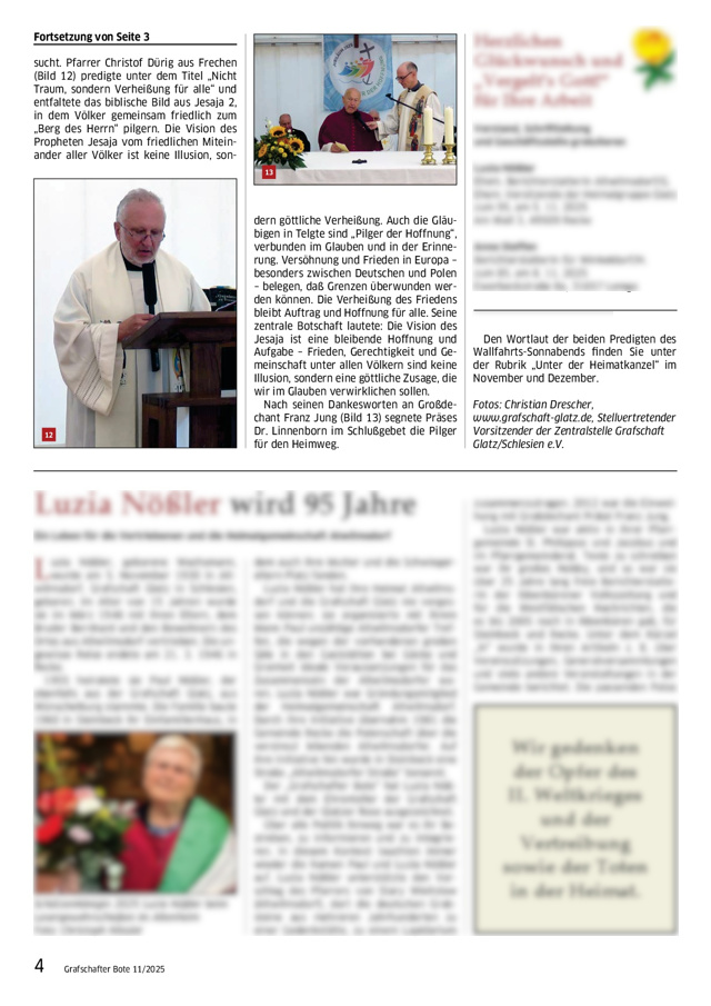 78. Glatzer Wallfahrt nach Telgte 2025:&nbsp;Bericht im &bdquo;Grafschafter Boten&ldquo;